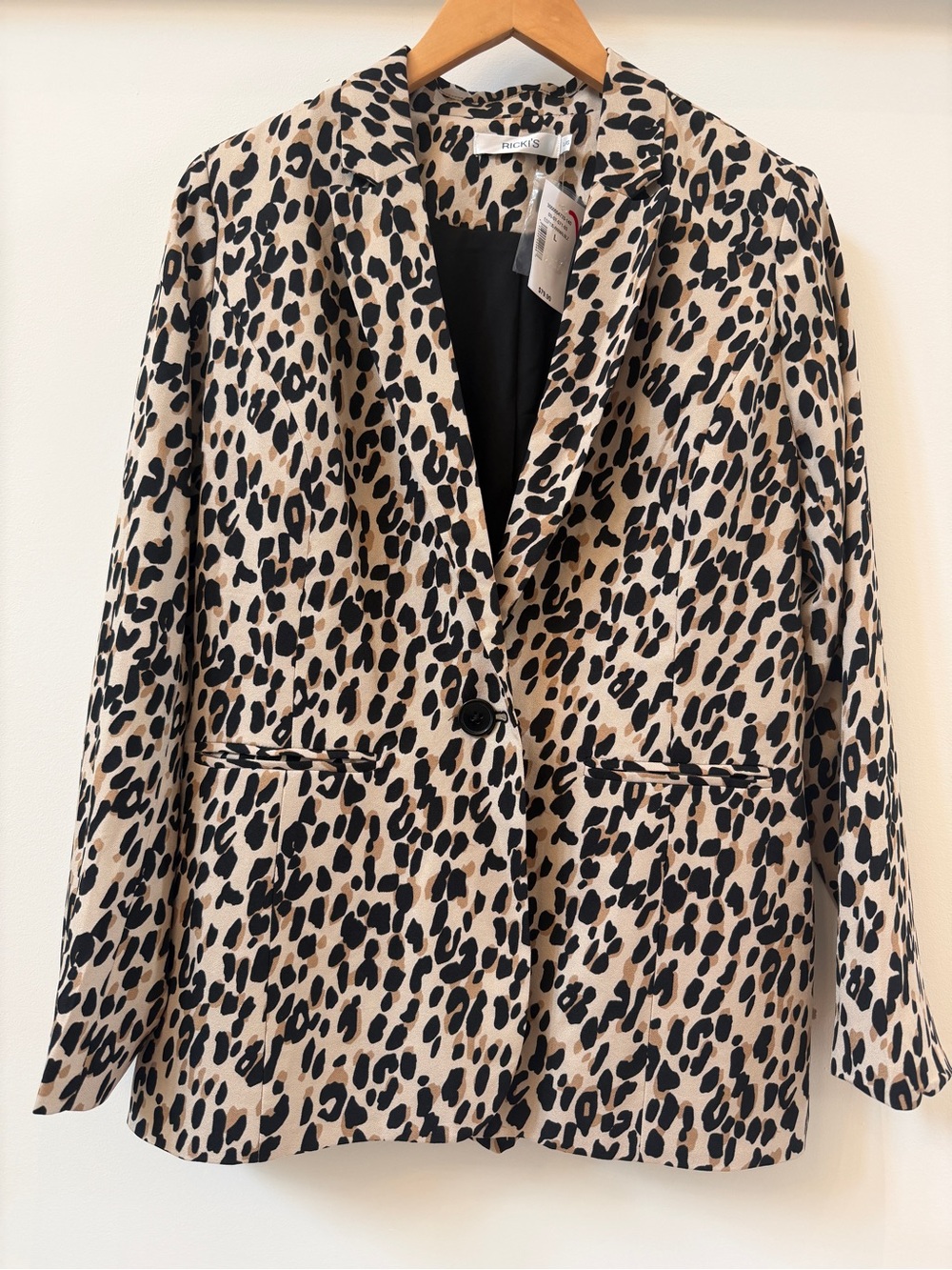 Ricki's Beige and Black Leopard Print Blazer